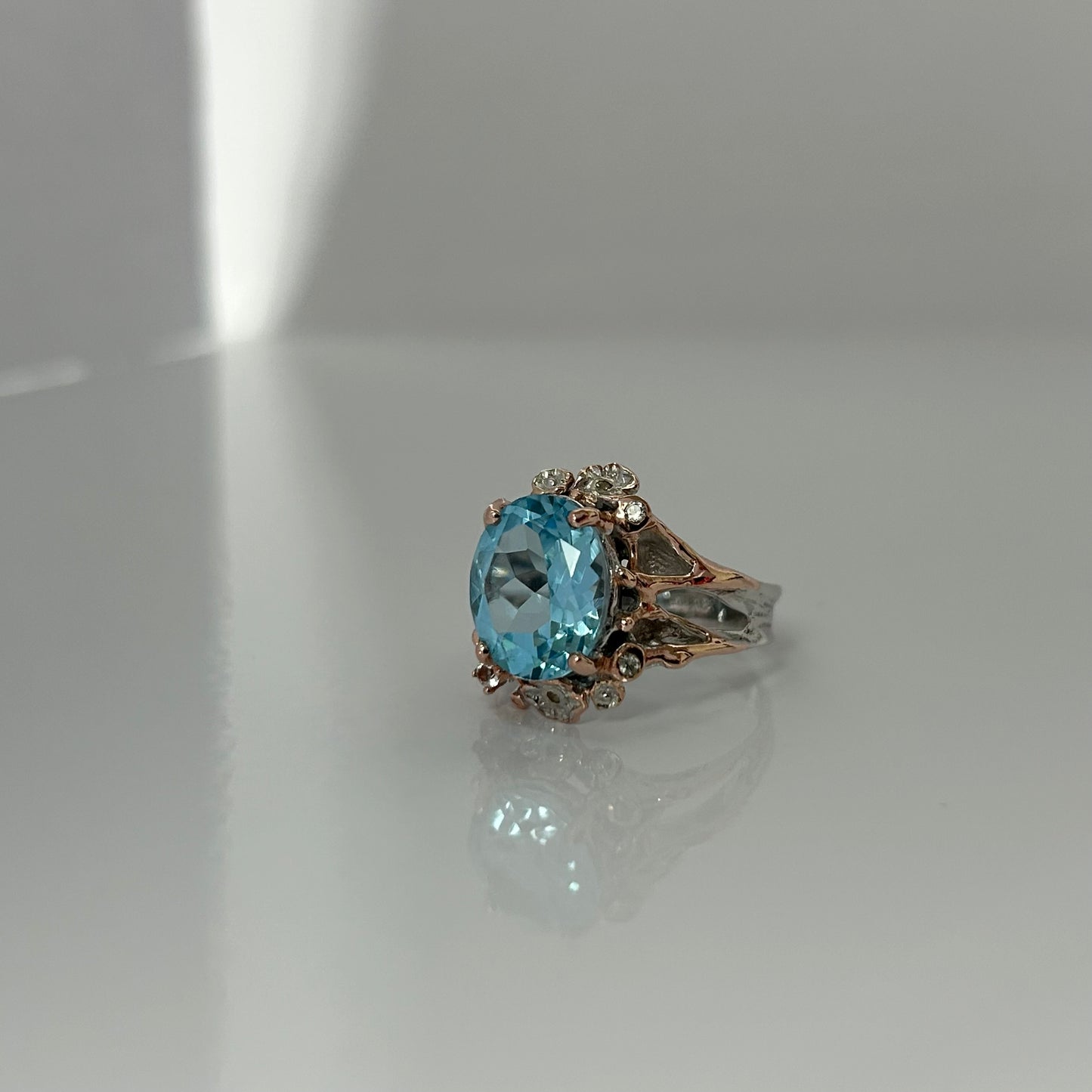 Majestic blue Topaz ring
