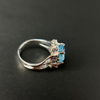 Majestic blue Topaz ring