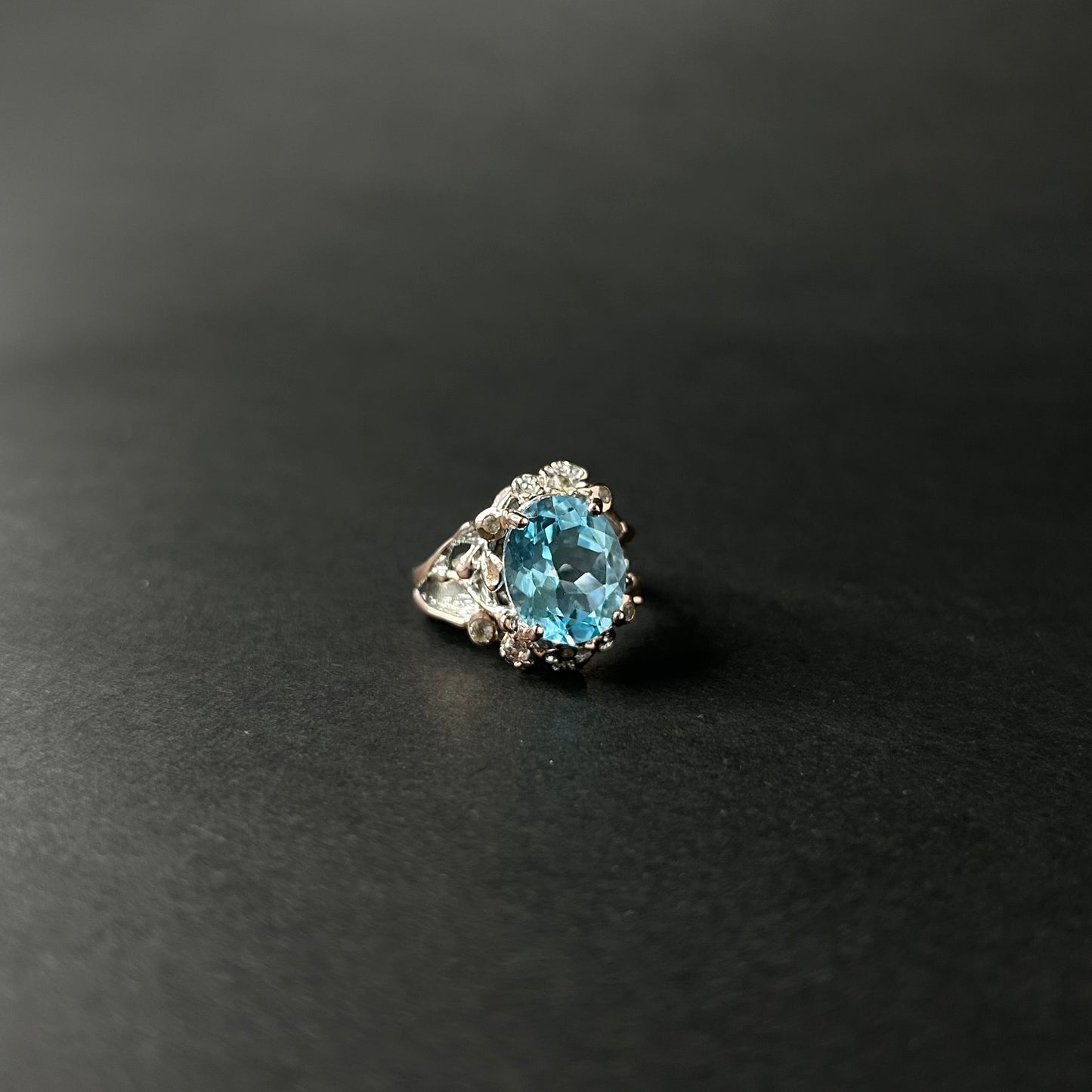 Majestic blue Topaz ring
